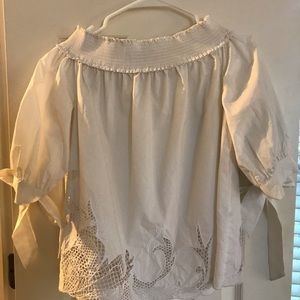 White off the shoulder top